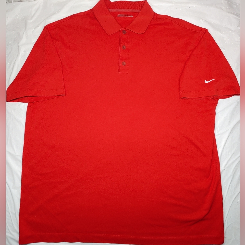 Nike Men's Red Polo Dri Fit Golf Polo Shirt XXL